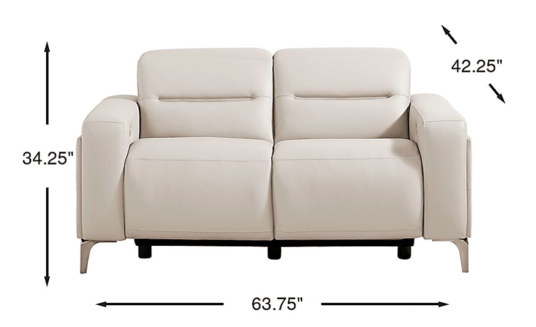 Amalfi Leather Dual Power Reclining Loveseat