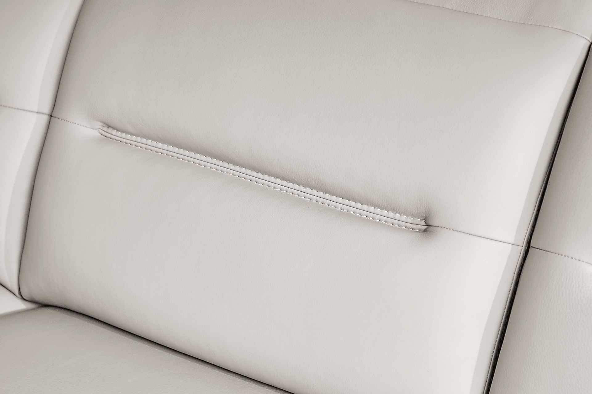 Amalfi Gray Leather Dual Power Reclining Sofa - Image 5