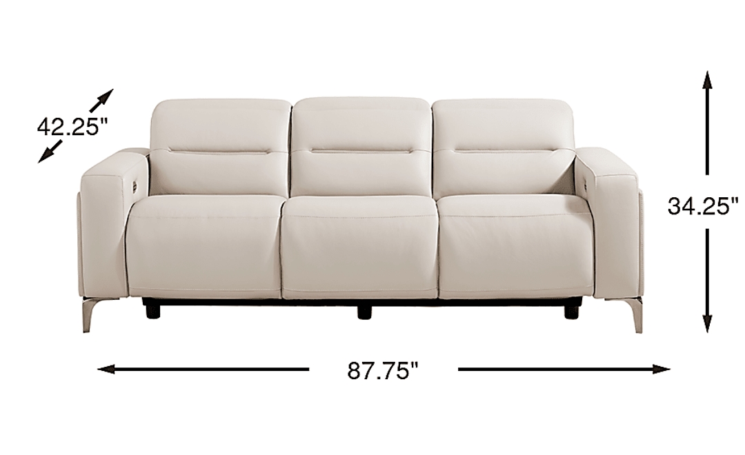 Amalfi Leather Dual Power Reclining Sofa