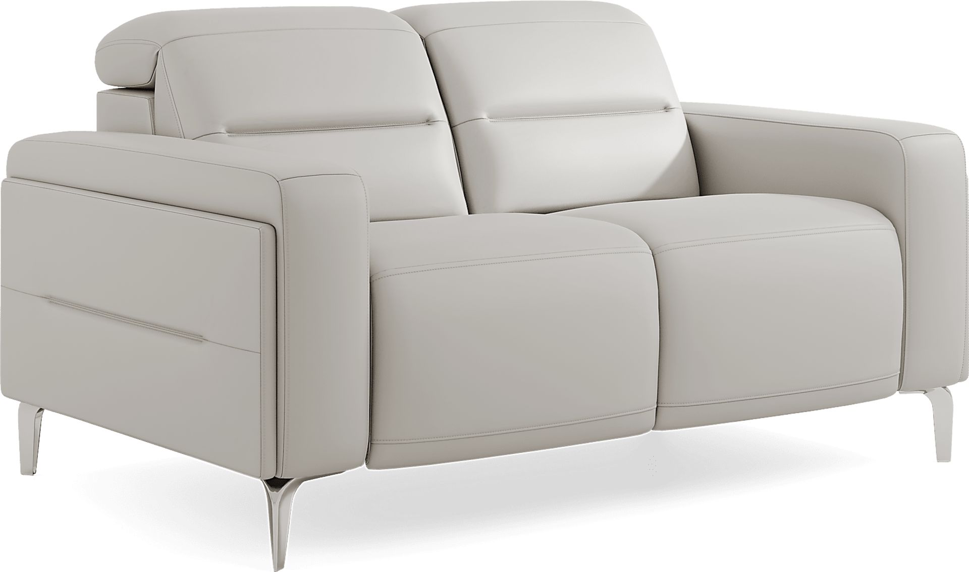Amalfi Gray Leather 2 Pc Dual Power Reclining Living Room - Image 12