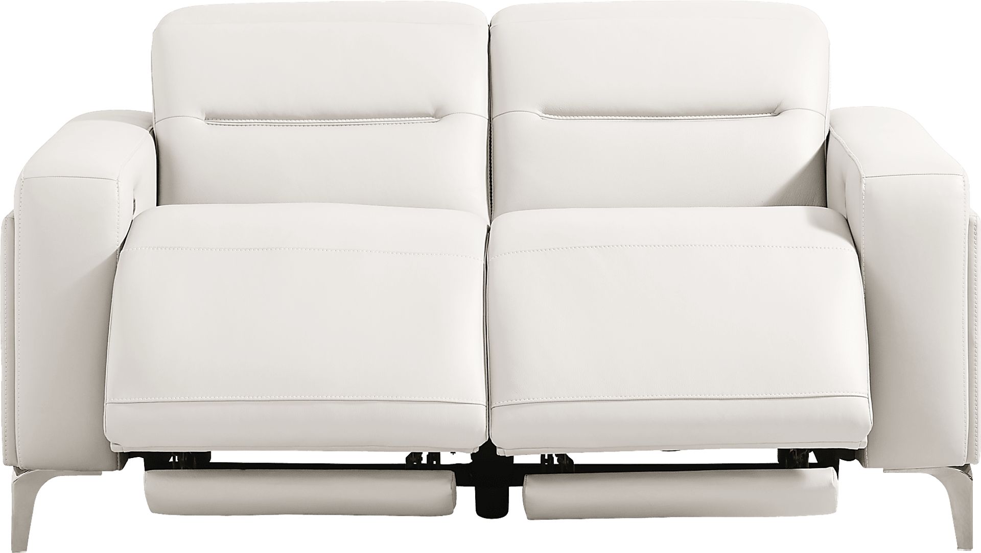 Amalfi White Leather 8 Pc Dual Power Reclining Living Room - Image 11