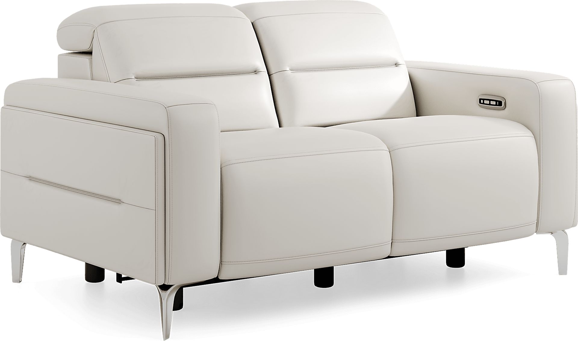 Amalfi White Leather 8 Pc Dual Power Reclining Living Room - Image 13
