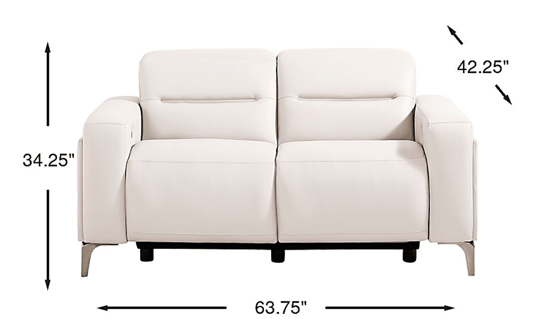 Amalfi Leather Dual Power Reclining Loveseat
