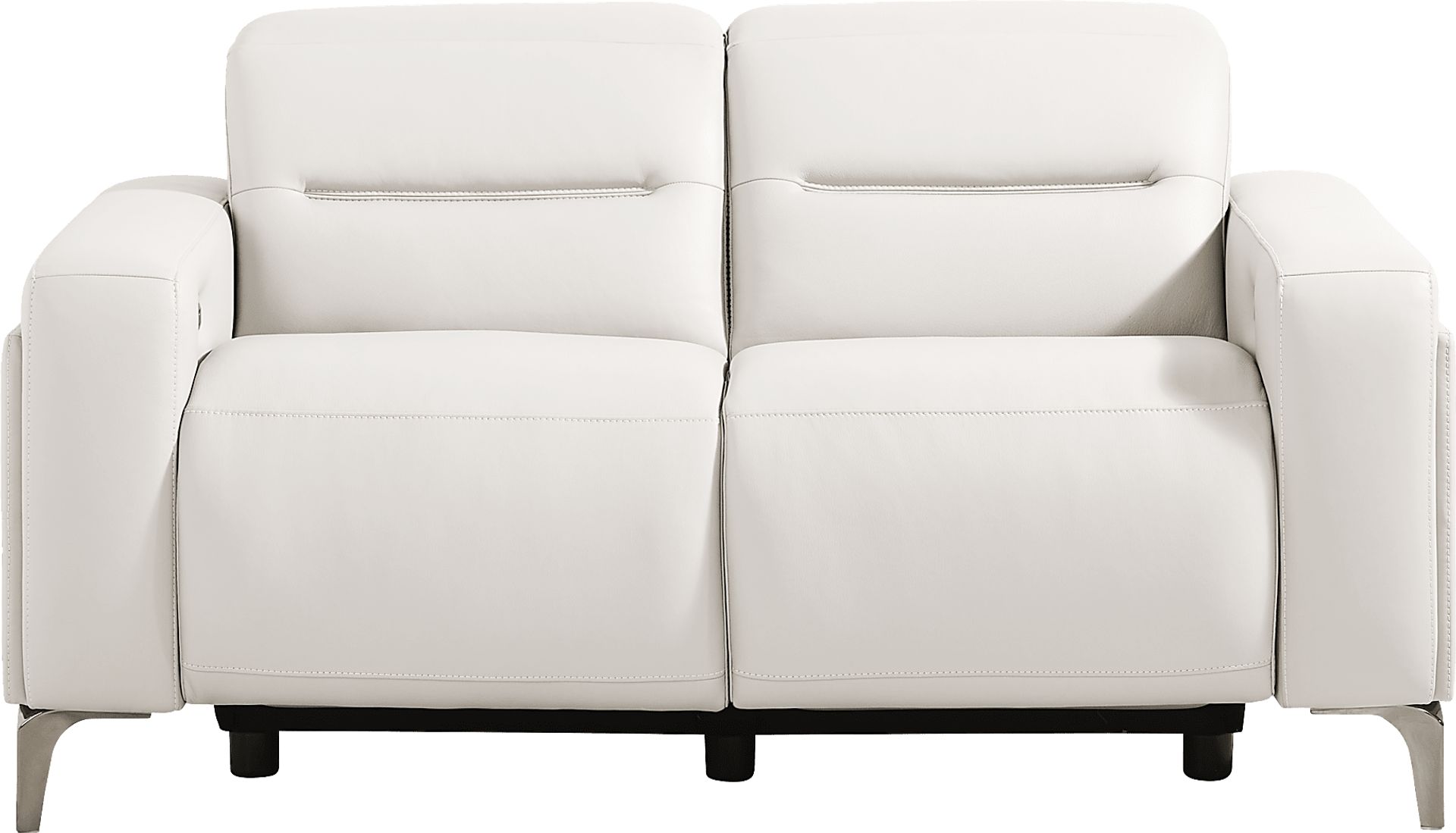 Amalfi White Leather 8 Pc Dual Power Reclining Living Room - Image 10