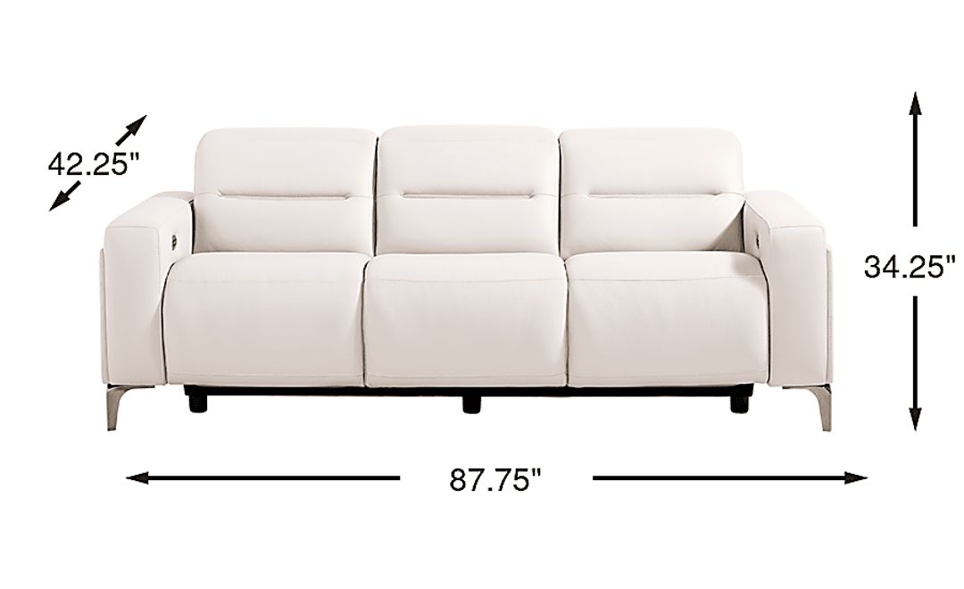 Amalfi Leather Dual Power Reclining Sofa