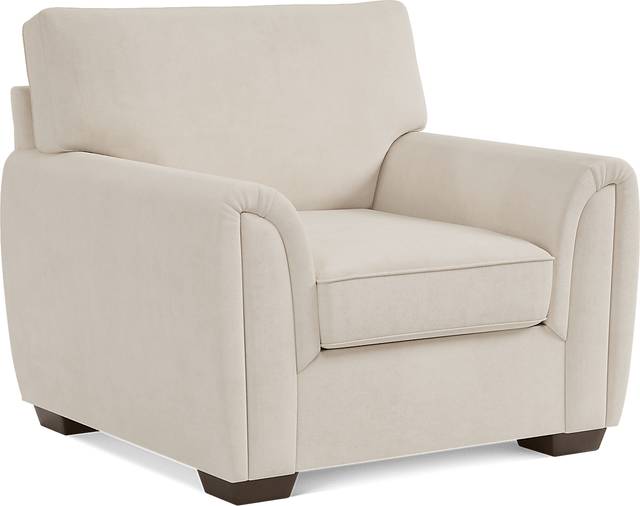 Amalie Beige Chair and Ottoman - Thumbnail - Image 3