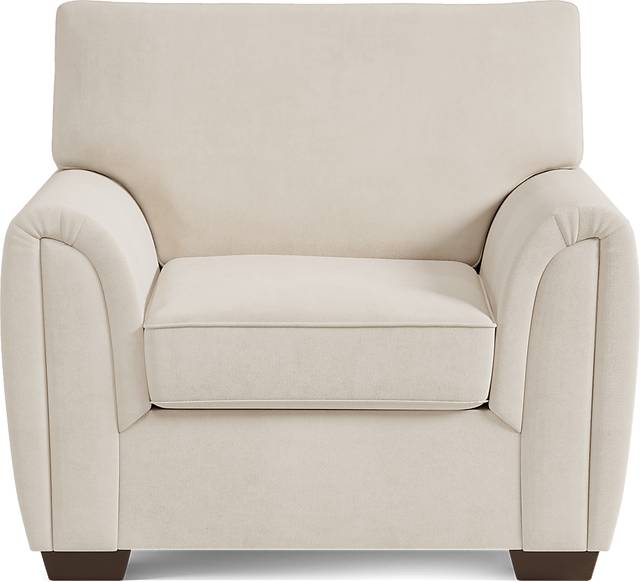 Amalie Beige Chair and Ottoman - Thumbnail - Image 2