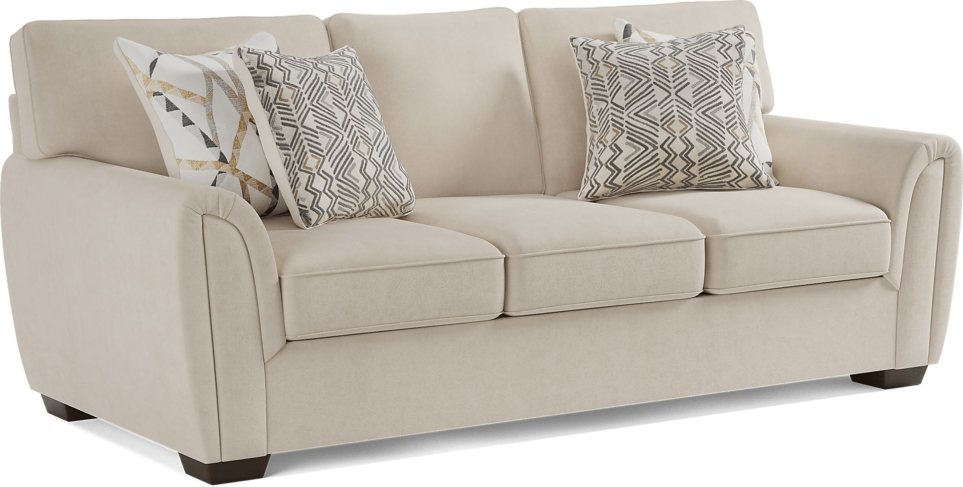 Amalie Beige 7 Pc Living Room with Sleeper Sofa - Image 4