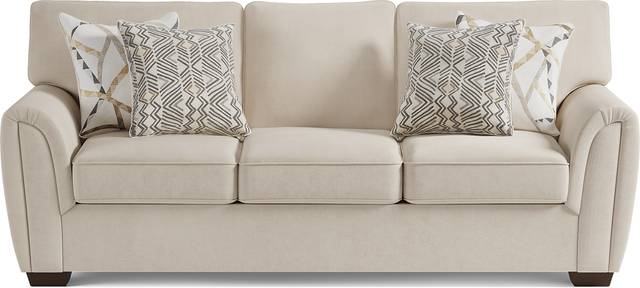 Amalie Beige 2 Pc Living Room with Sleeper Sofa - Thumbnail - Image 2