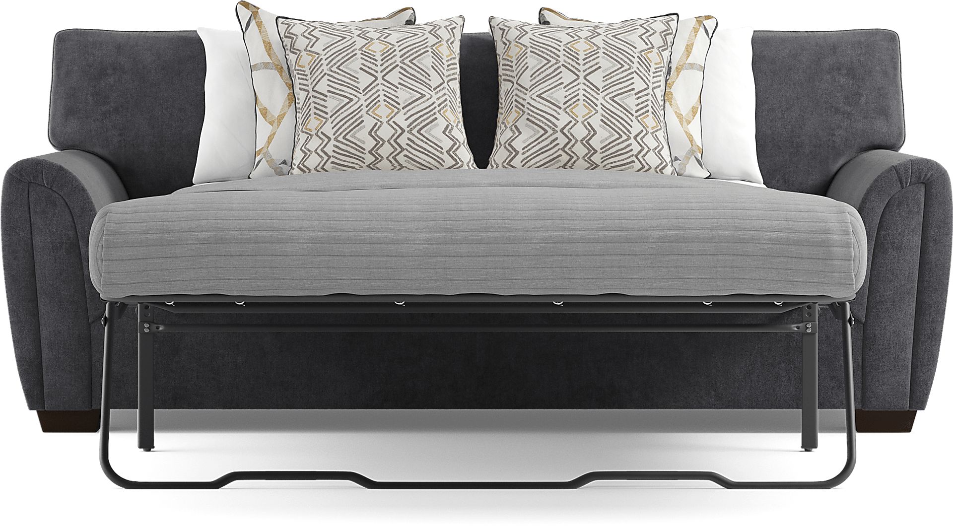 Amalie Gray 7 Pc Living Room with Gel Foam Sleeper Sofa - Image 5