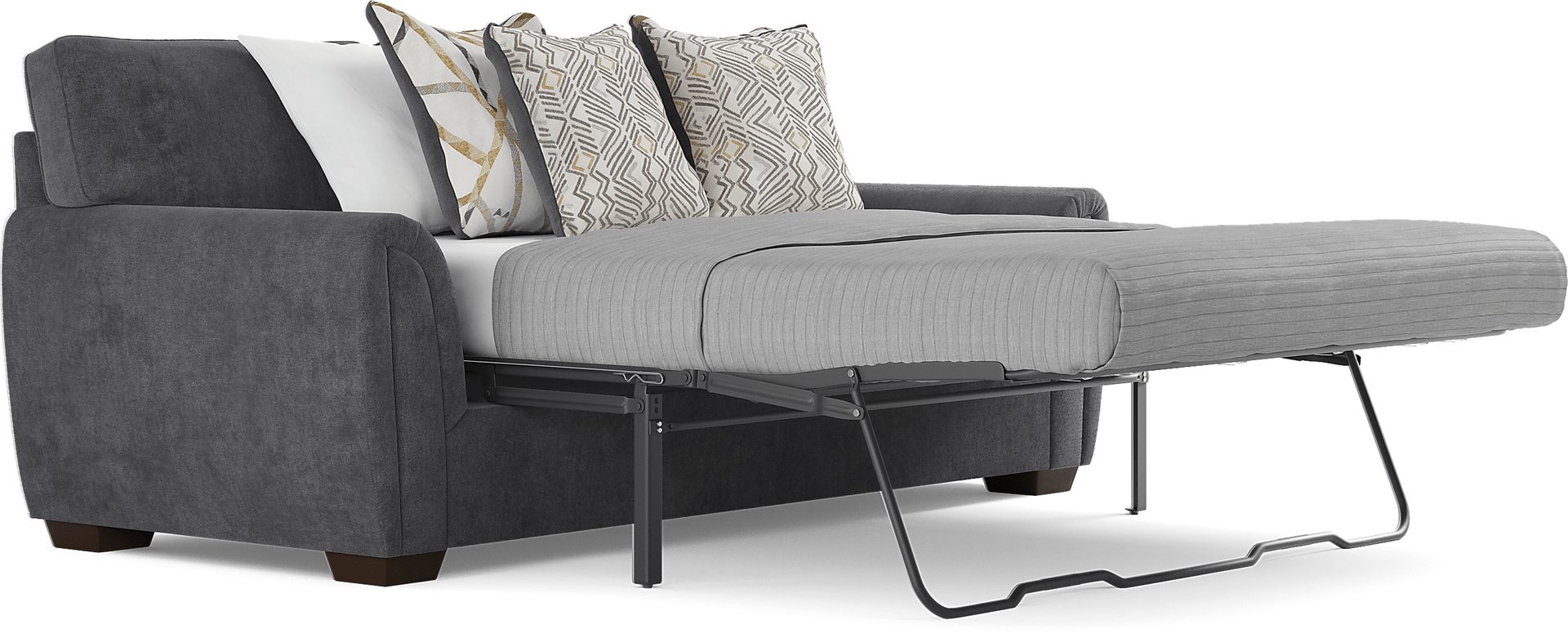 Amalie Gray 7 Pc Living Room with Gel Foam Sleeper Sofa - Image 2
