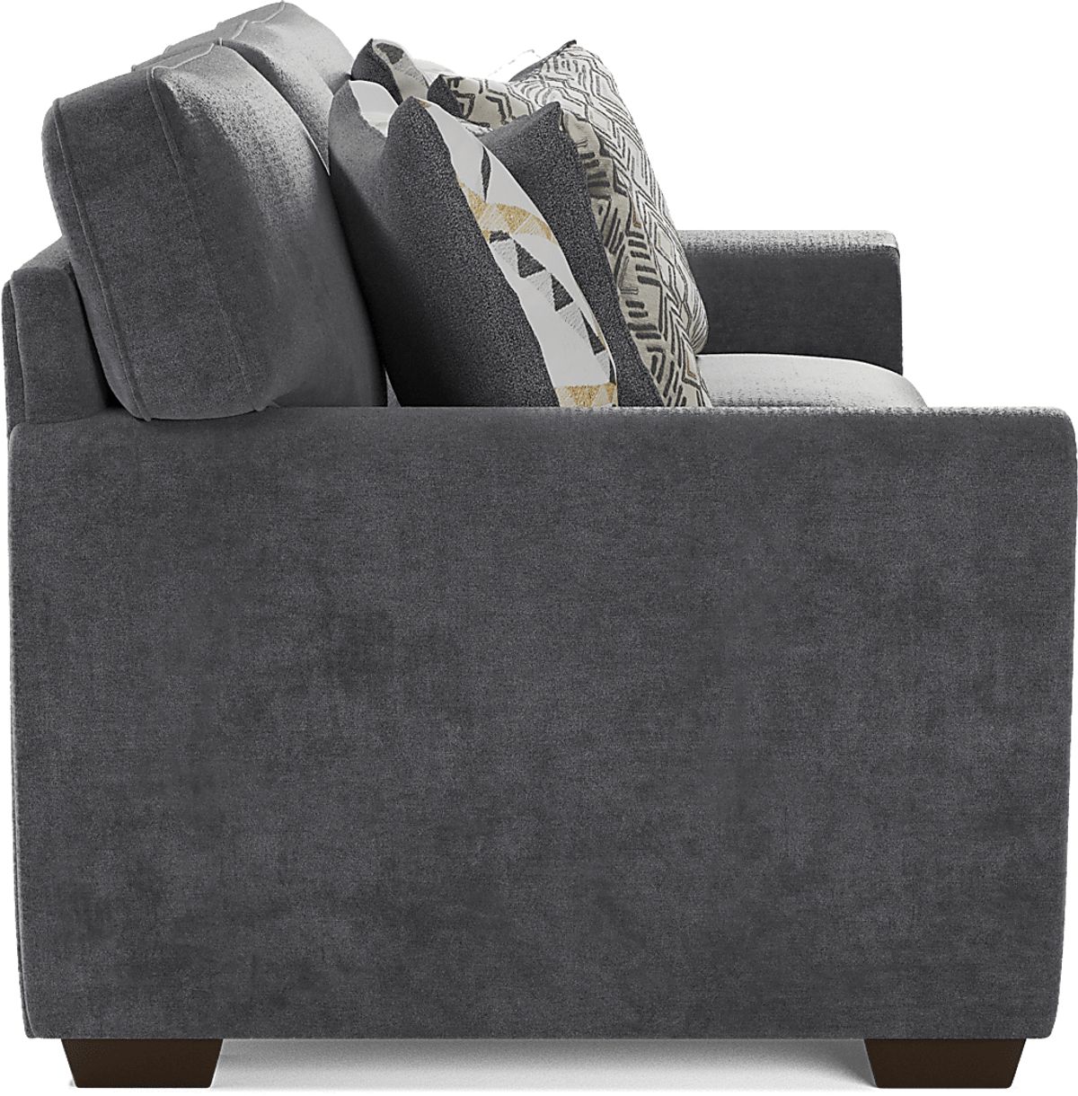 Amalie 7 Pc Gray Chenille Fabric Sleeper Living Room Set With Loveseat ...