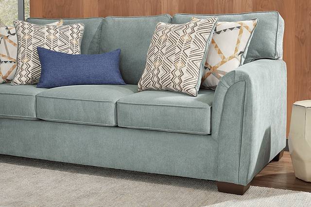 Amalie Teal 7 Pc Living Room with Sleeper Sofa - Thumbnail - Image 7