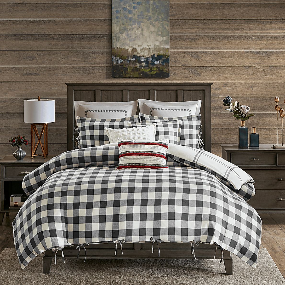 Amany Gray 9 Pc King Comforter Set