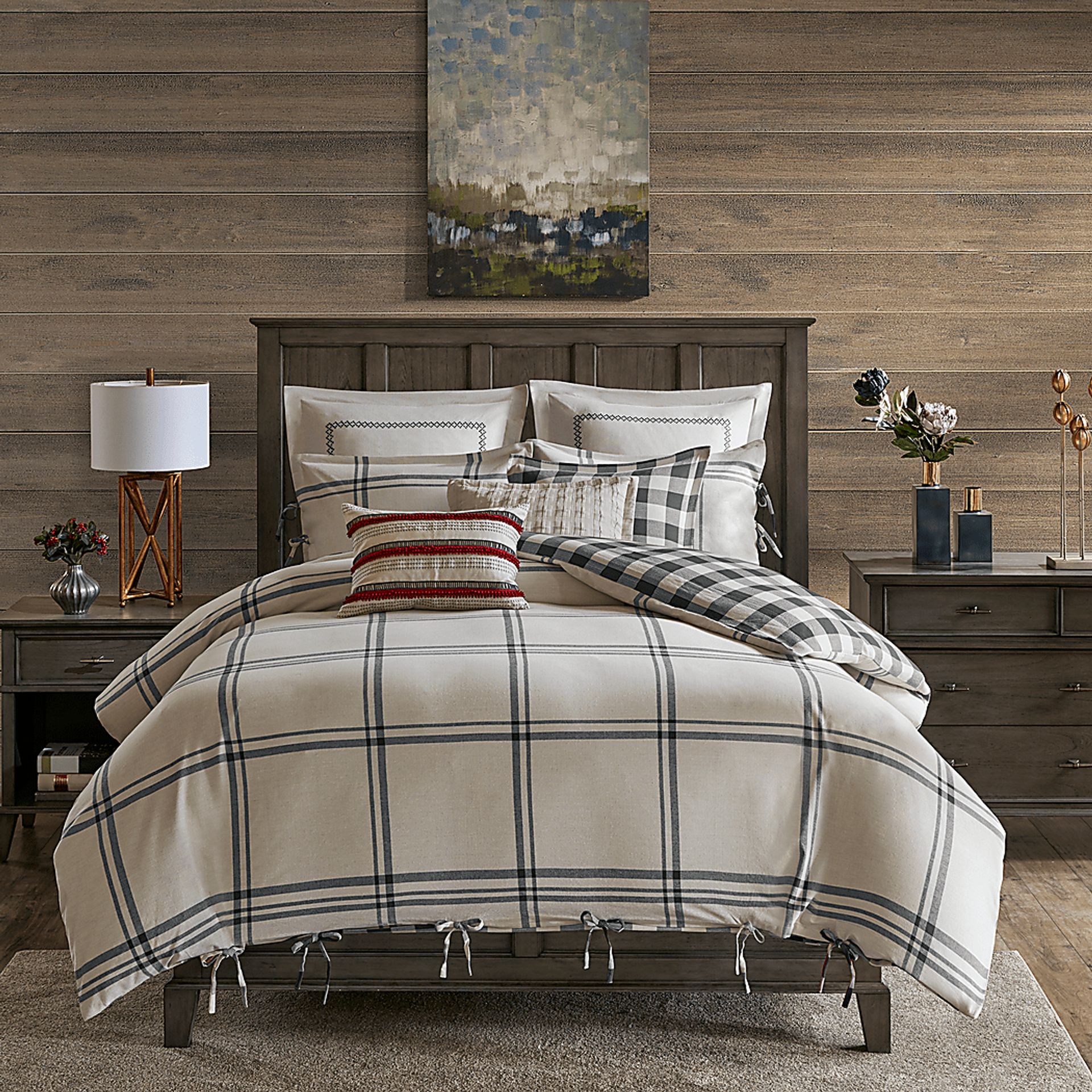 Amany Gray 9 Pc King Comforter Set - Image 1