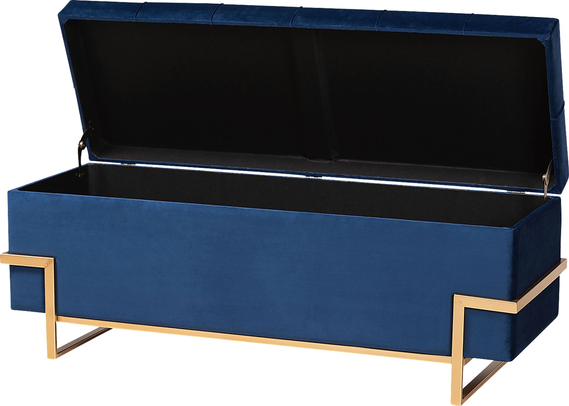 Amaral Blue Accent Ottoman - Image 2