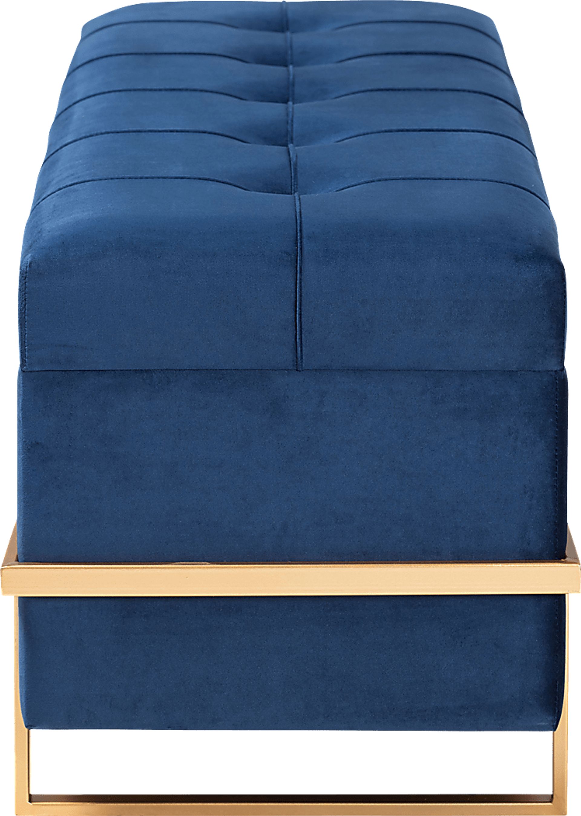 Amaral Blue Accent Ottoman - Image 4