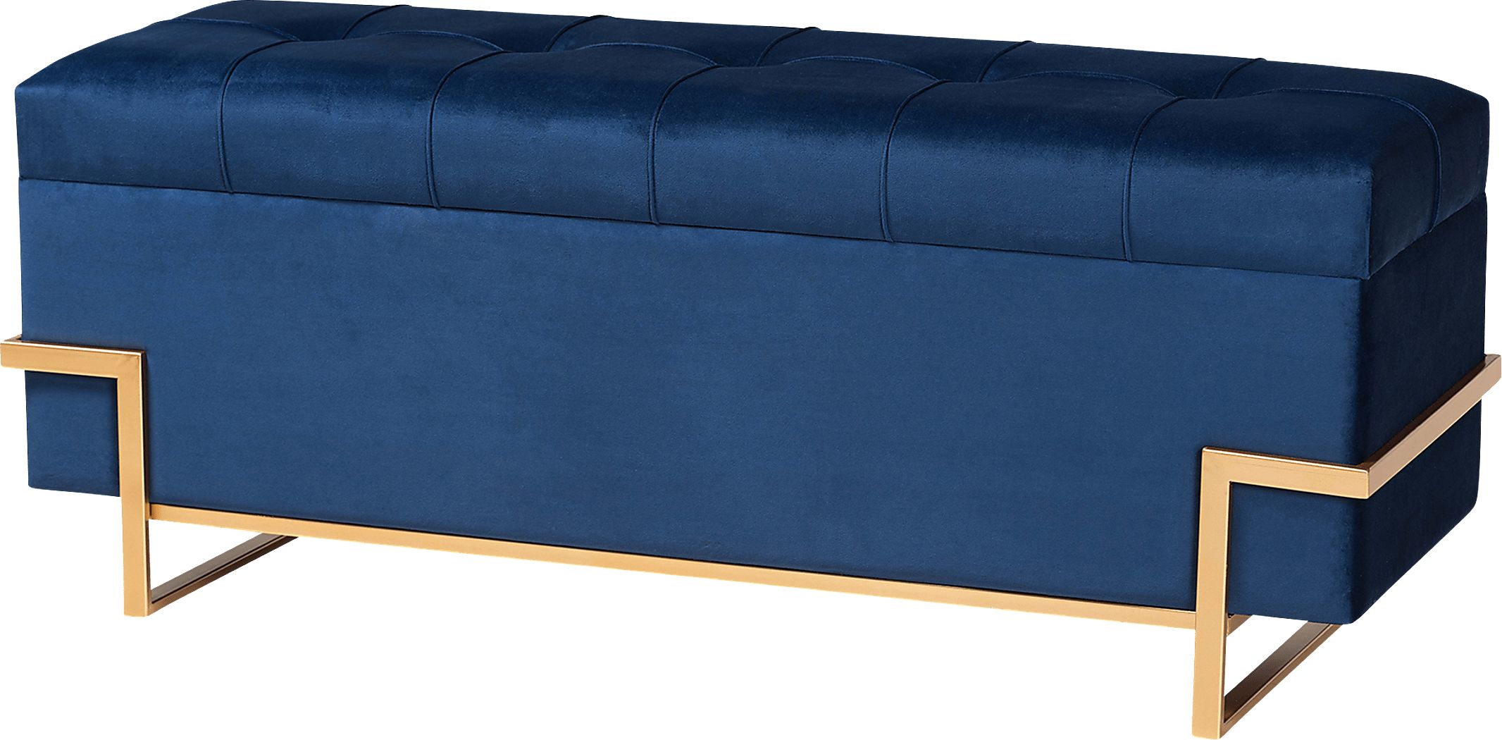 Amaral Blue Accent Ottoman