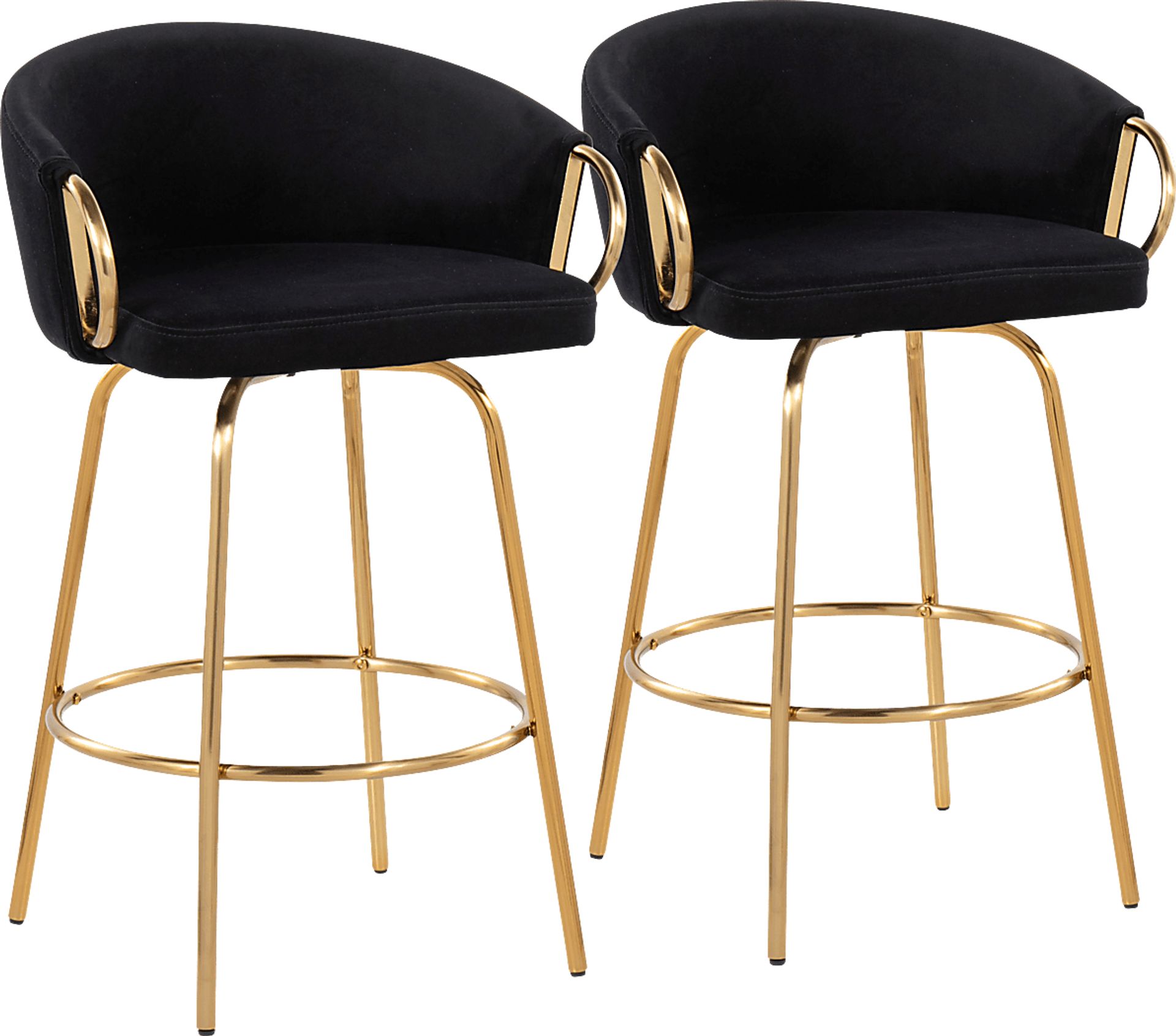 Amarante Black Counter Stool Set of 2 - Image 1