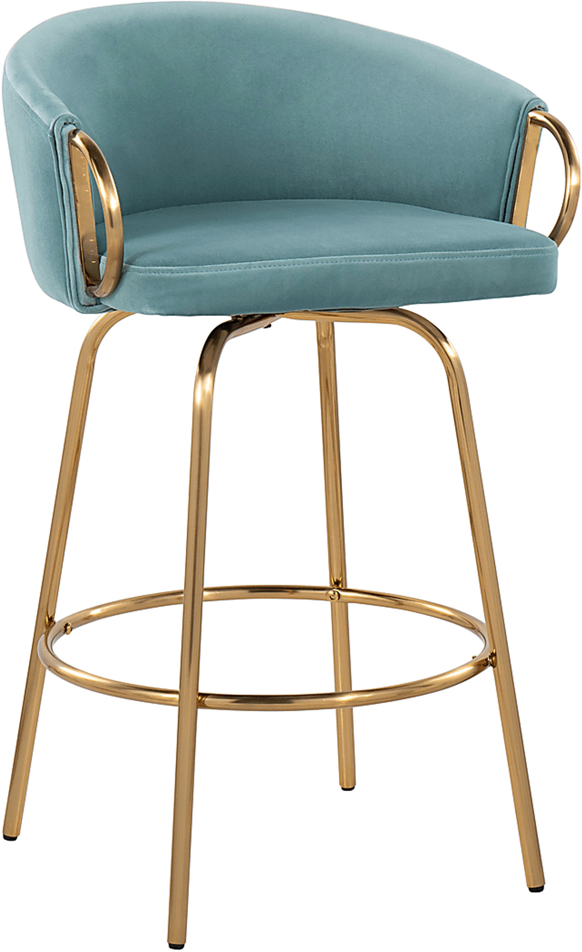 Amarante Blue Counter Stool Set of 2 - Image 2