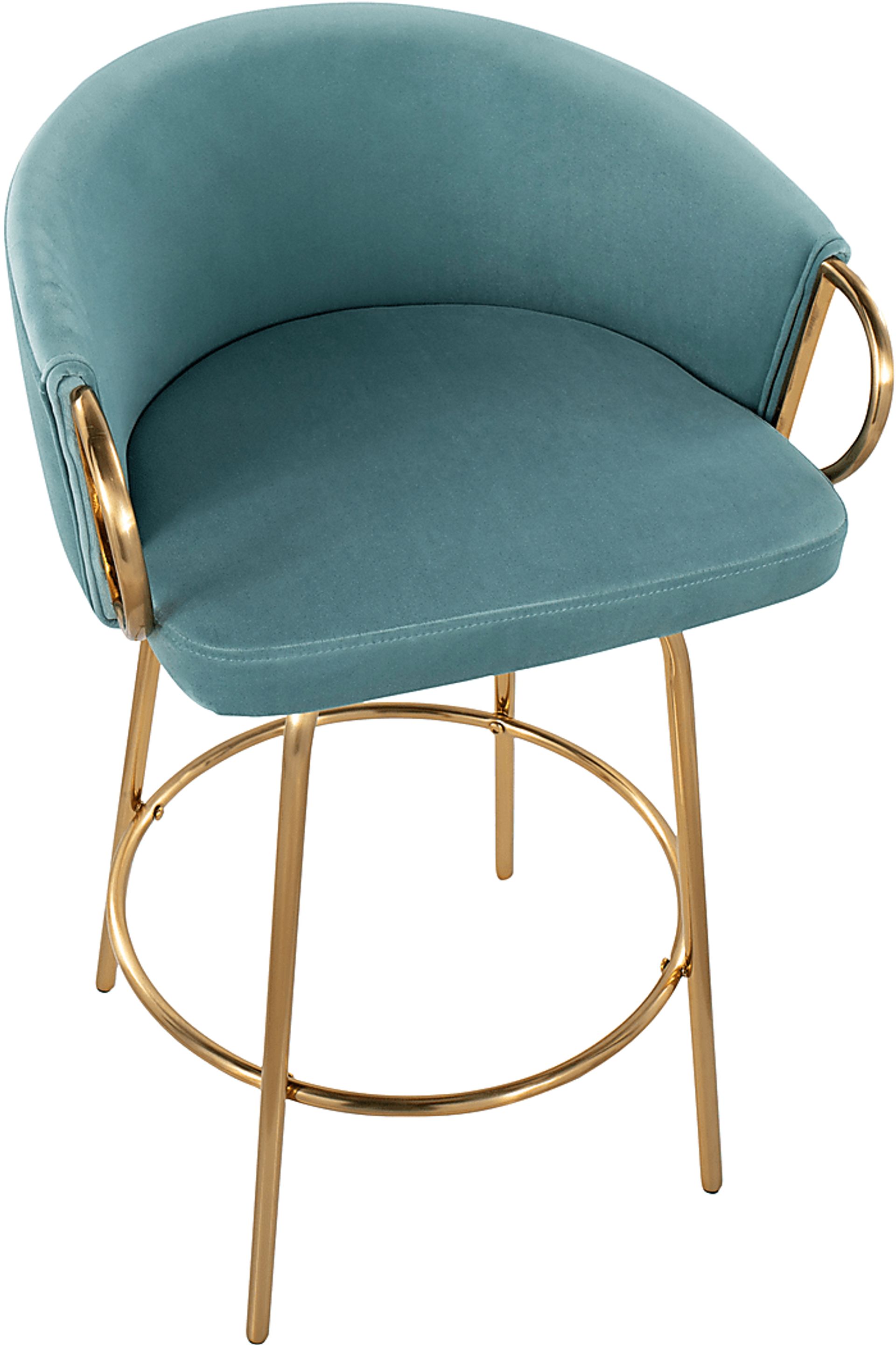 Amarante Blue Counter Stool Set of 2 - Image 7