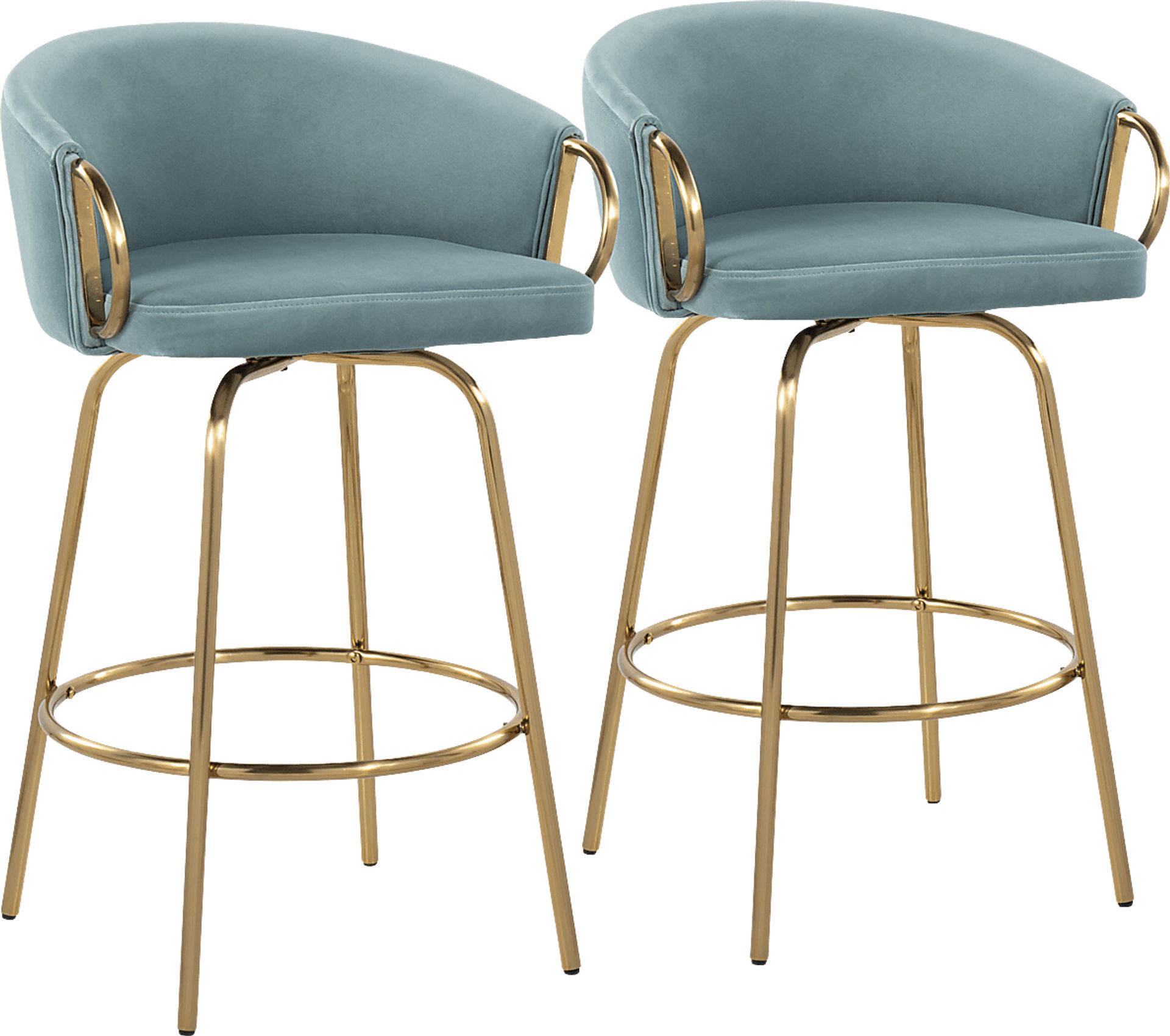 Amarante Blue Counter Stool Set of 2 - Image 1