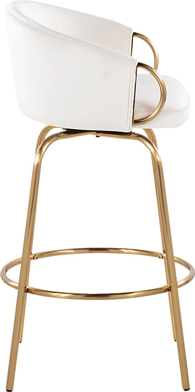 Amarante Cream Swivel Counter Height Stool, Set of 2 - Thumbnail - Image 5
