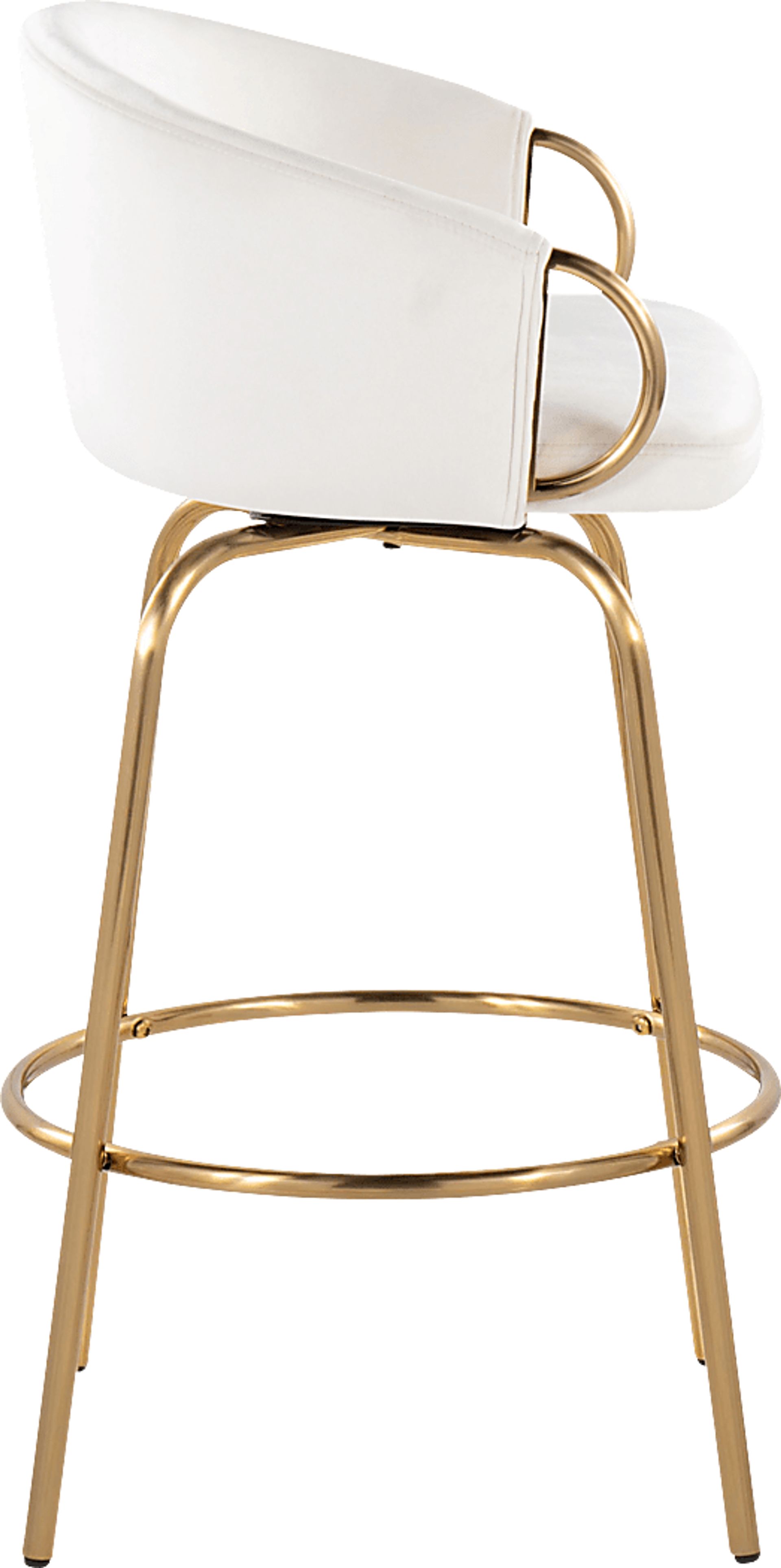 Amarante Cream Swivel Counter Height Stool, Set of 2 - Image 5