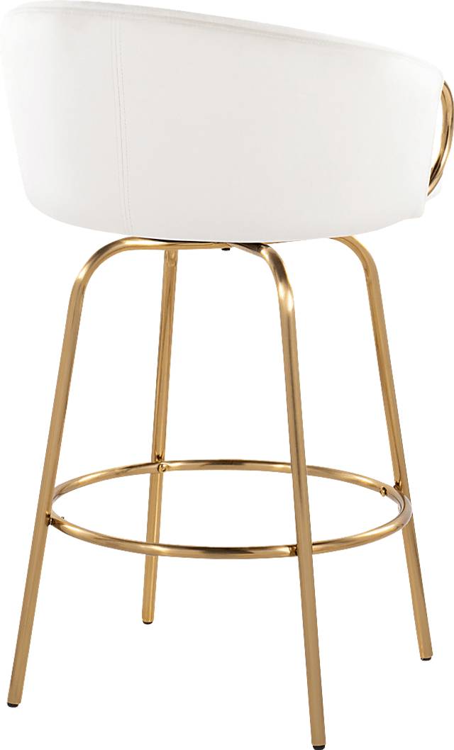 Amarante Cream Swivel Counter Height Stool, Set of 2 - Thumbnail - Image 6
