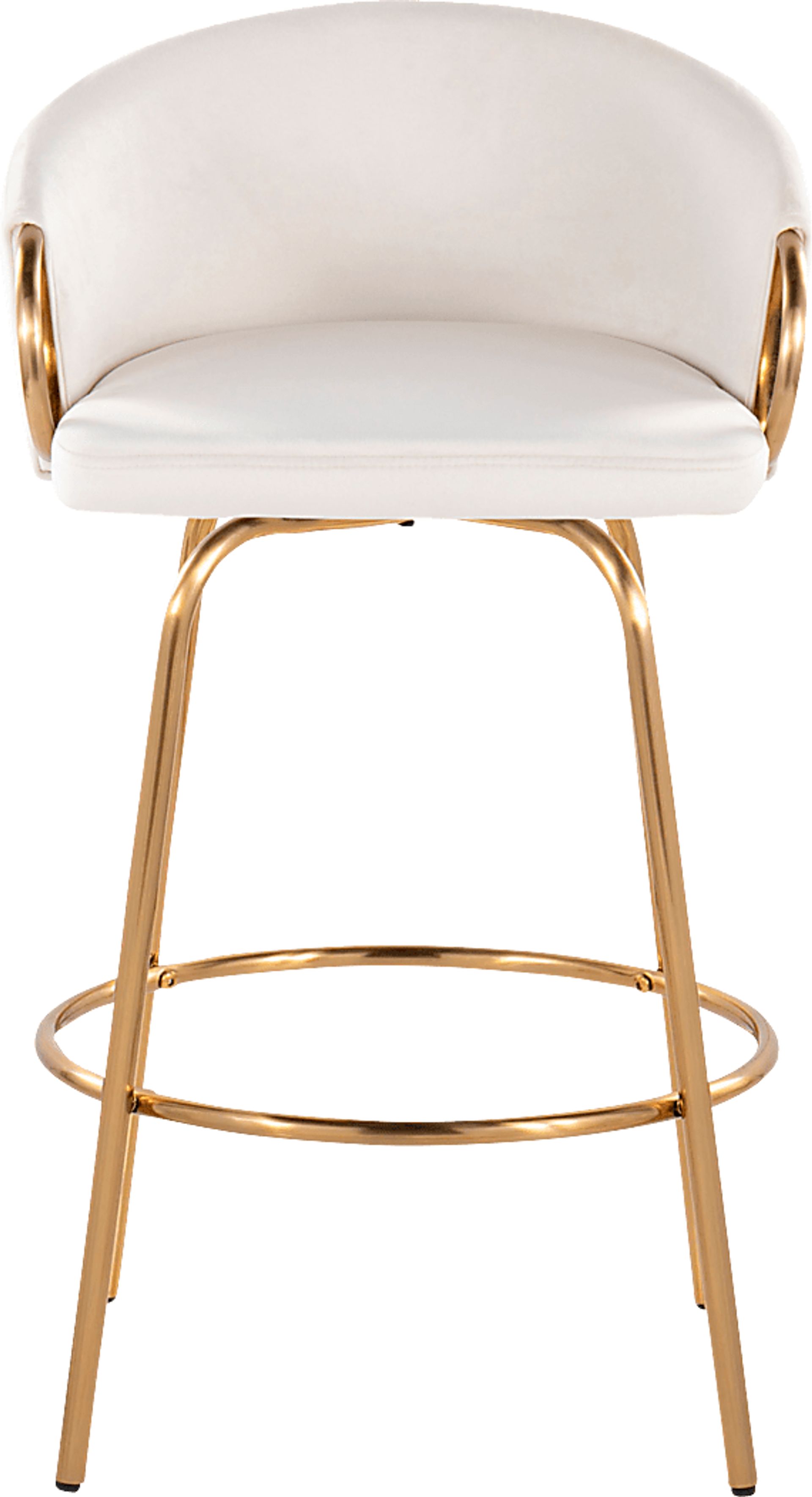 Amarante Cream Swivel Counter Height Stool, Set of 2 - Image 8