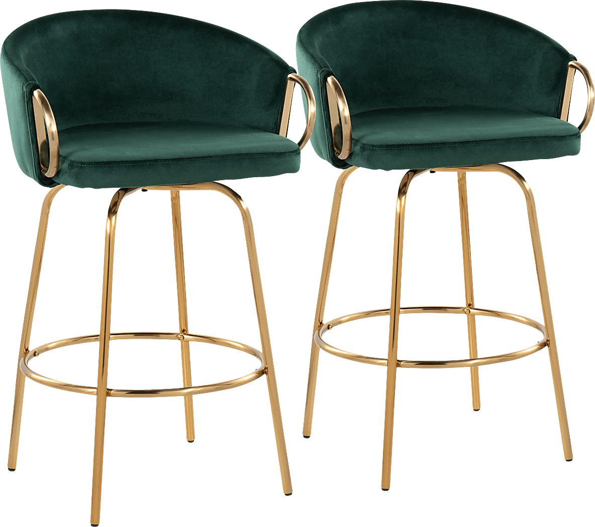 Amarante Green Counter Stool Set of 2