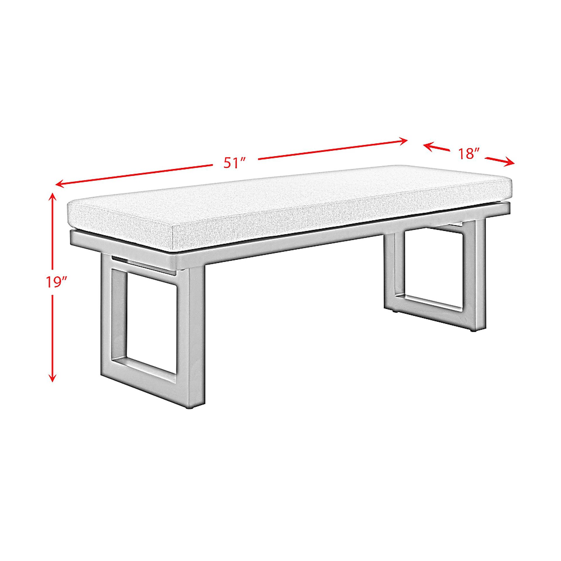 Outdoor Amare Tan Dining Bench - Image 9