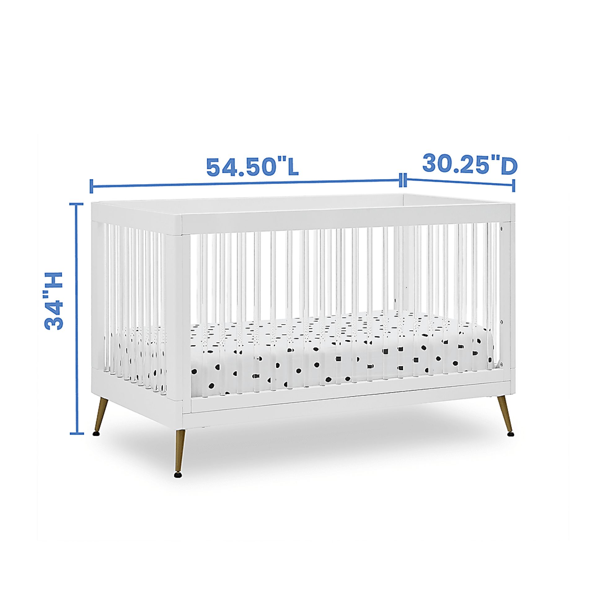 Kids Amarine White Convertible Crib - Image 3