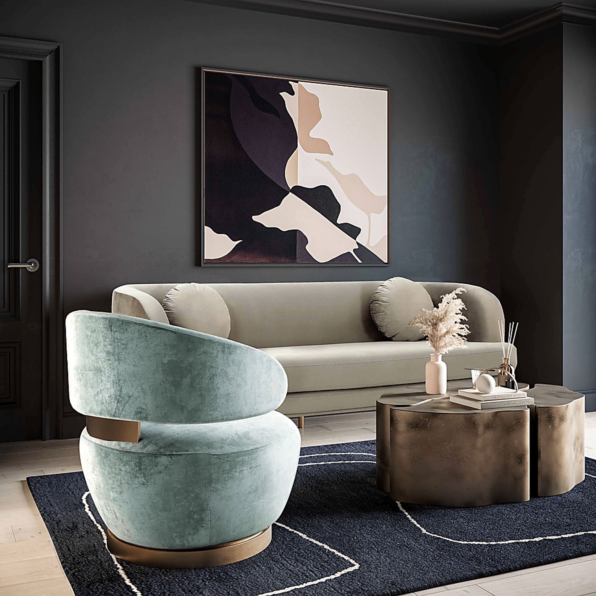 Amarjay Light Blue Accent Chair - Image 5