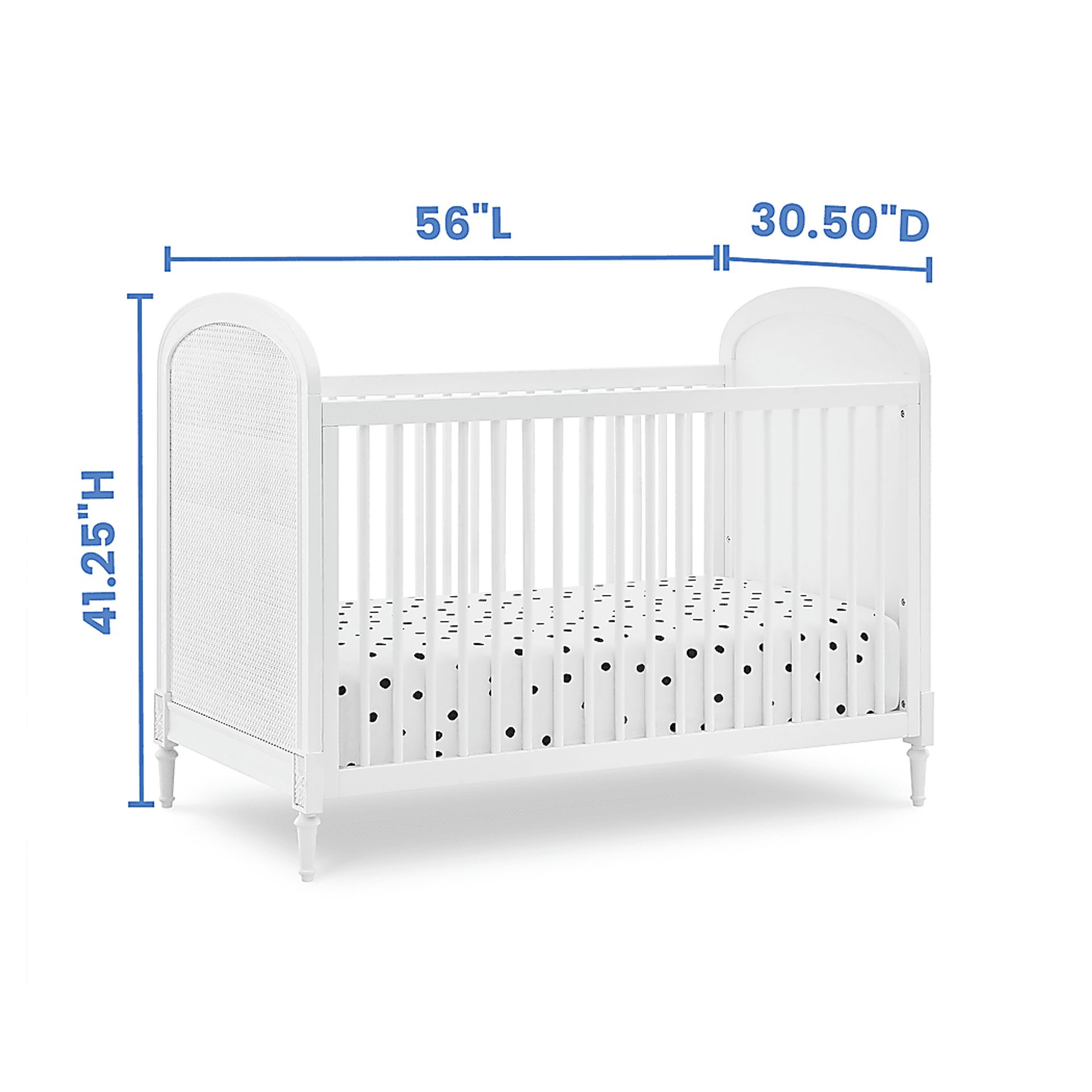 Kids Amaury White Convertible Crib - Image 3