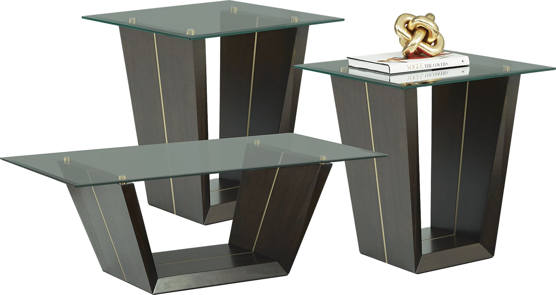 Ambassador Place Espresso 3 Pc Table Set - Image 1