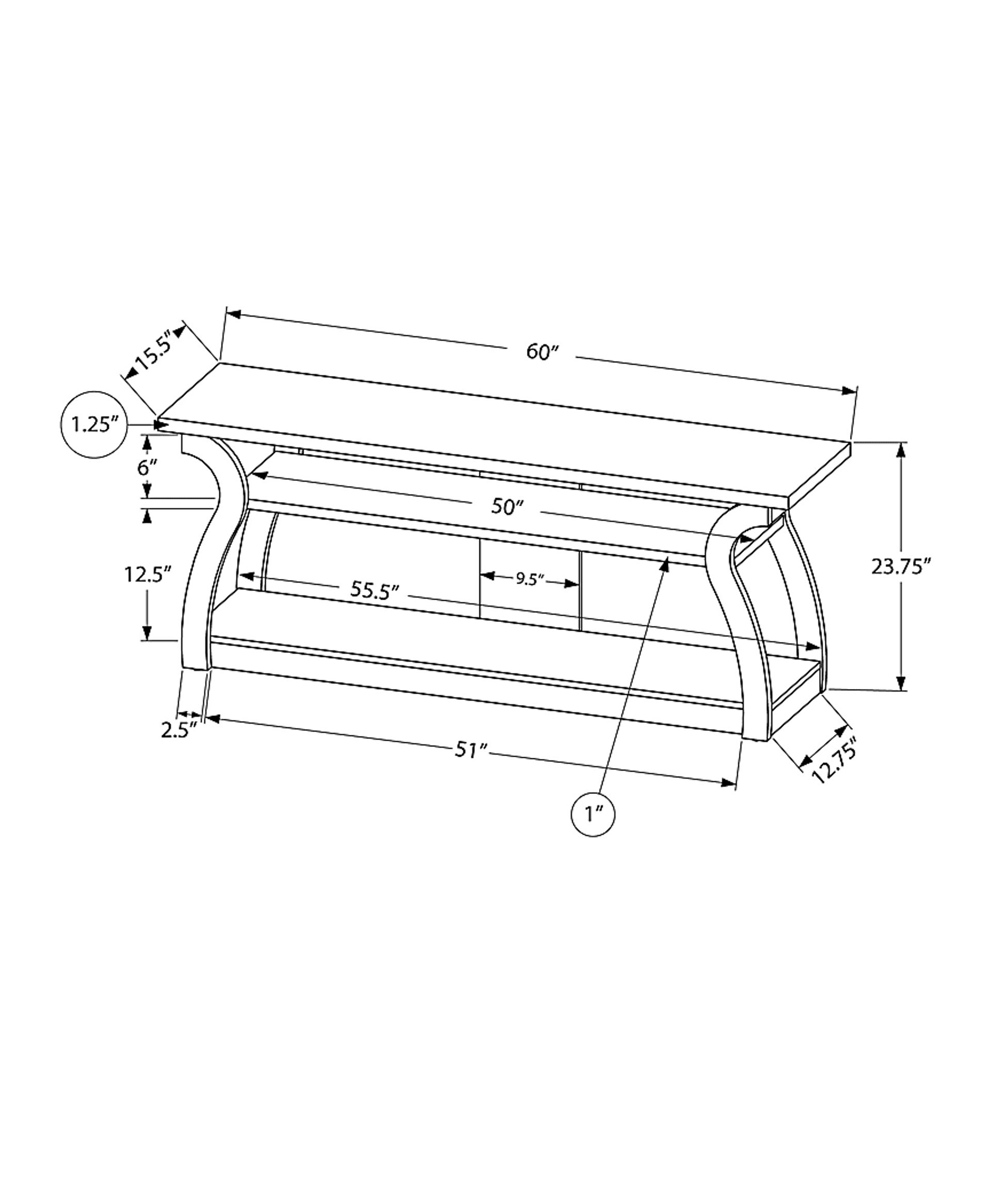 Ambaum White 60 in. Console - Image 5