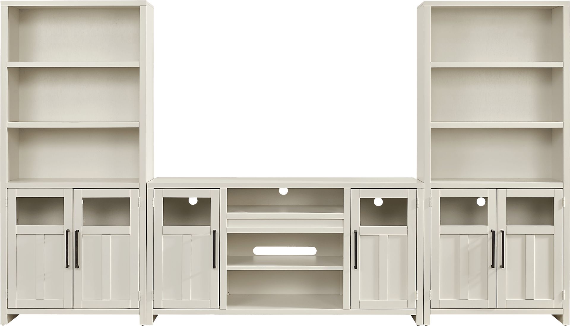 Amberfield White 3 Pc Wall Unit with 62 in. Console - Image 1