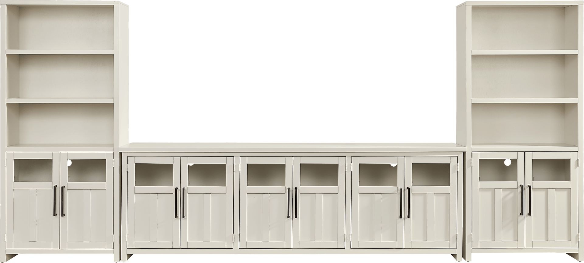 Amberfield White 3 Pc Wall Unit with 97 in. Console - Image 1