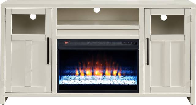 Amberfield White 62 in. Console with Electric Fireplace - Thumbnail - Image 1