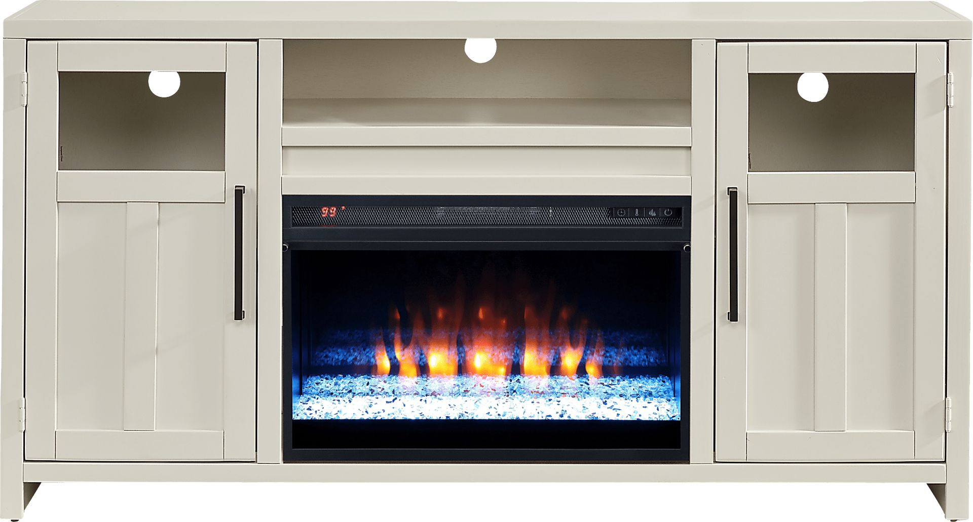 Amberfield White 62 in. Console with Electric Fireplace - Image 1
