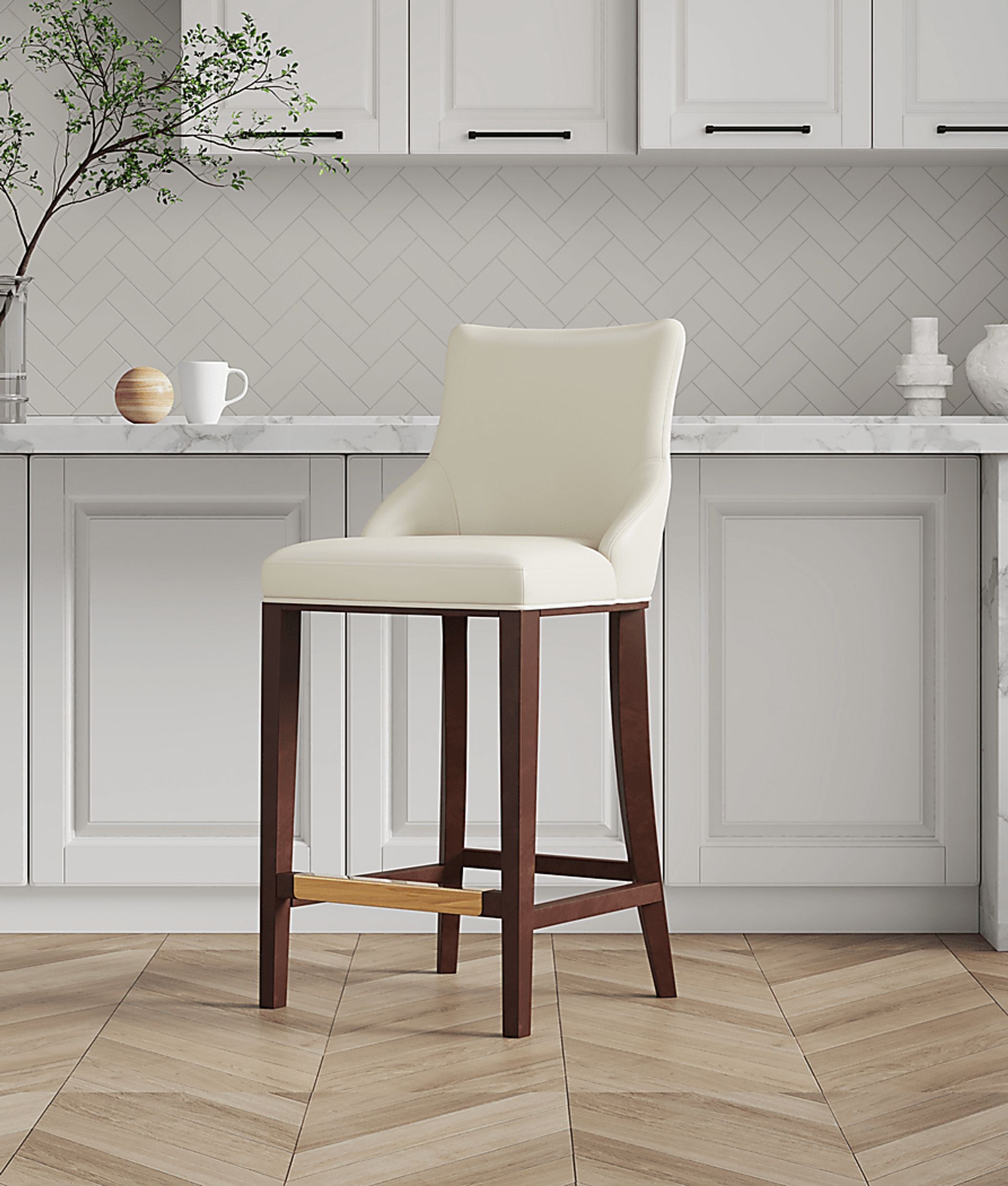 Amberleey Ivory Barstool - Image 2
