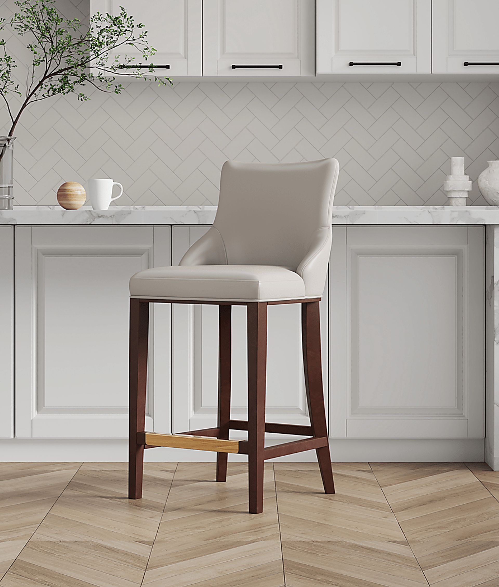 Amberleey Light Gray Barstool - Image 2