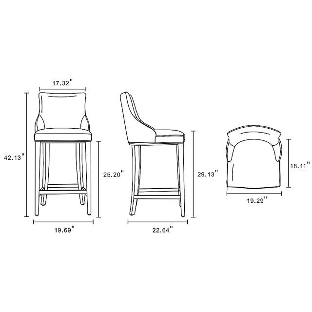 Amberleey Light Gray Barstool - Thumbnail - Image 4