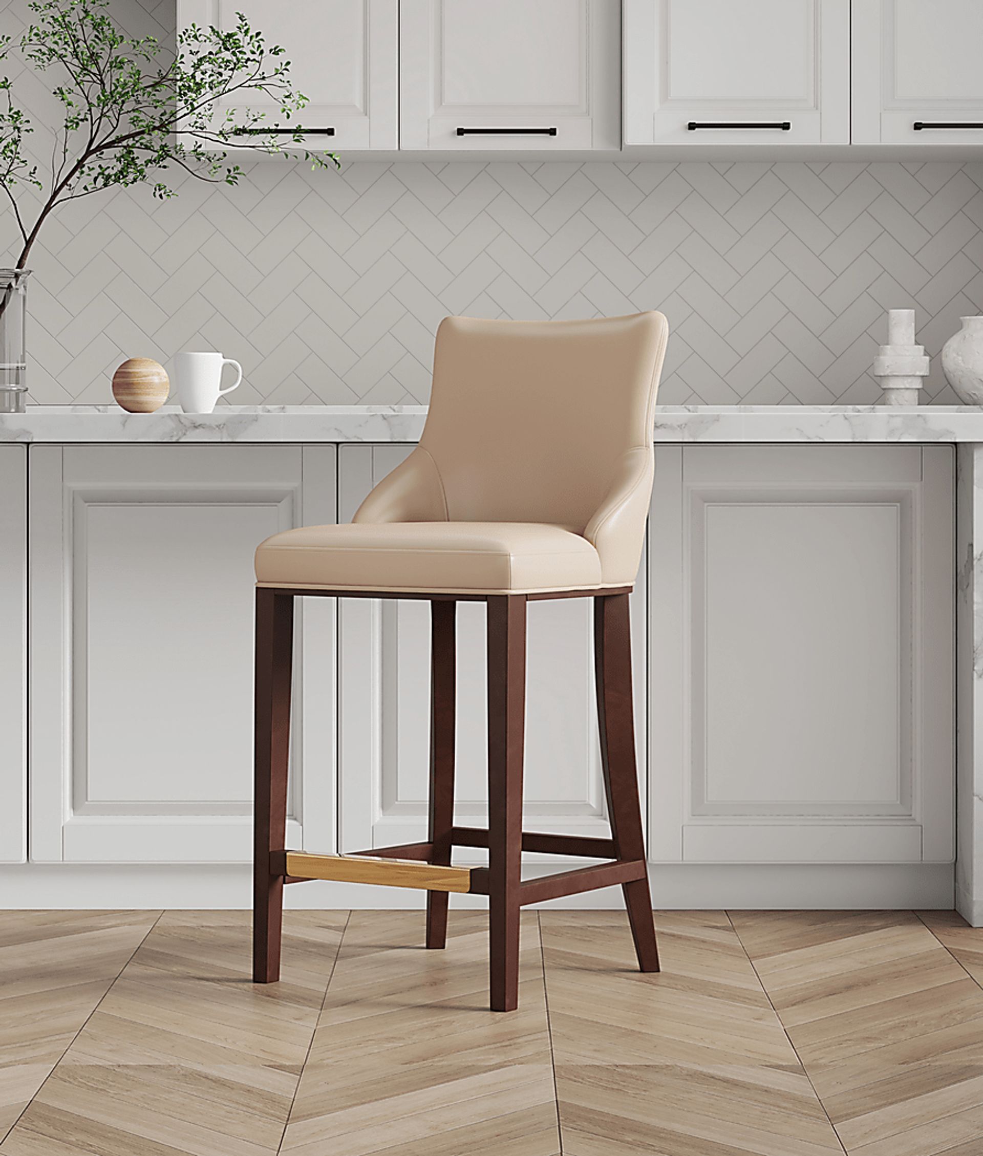 Amberleey Tan Barstool - Image 2