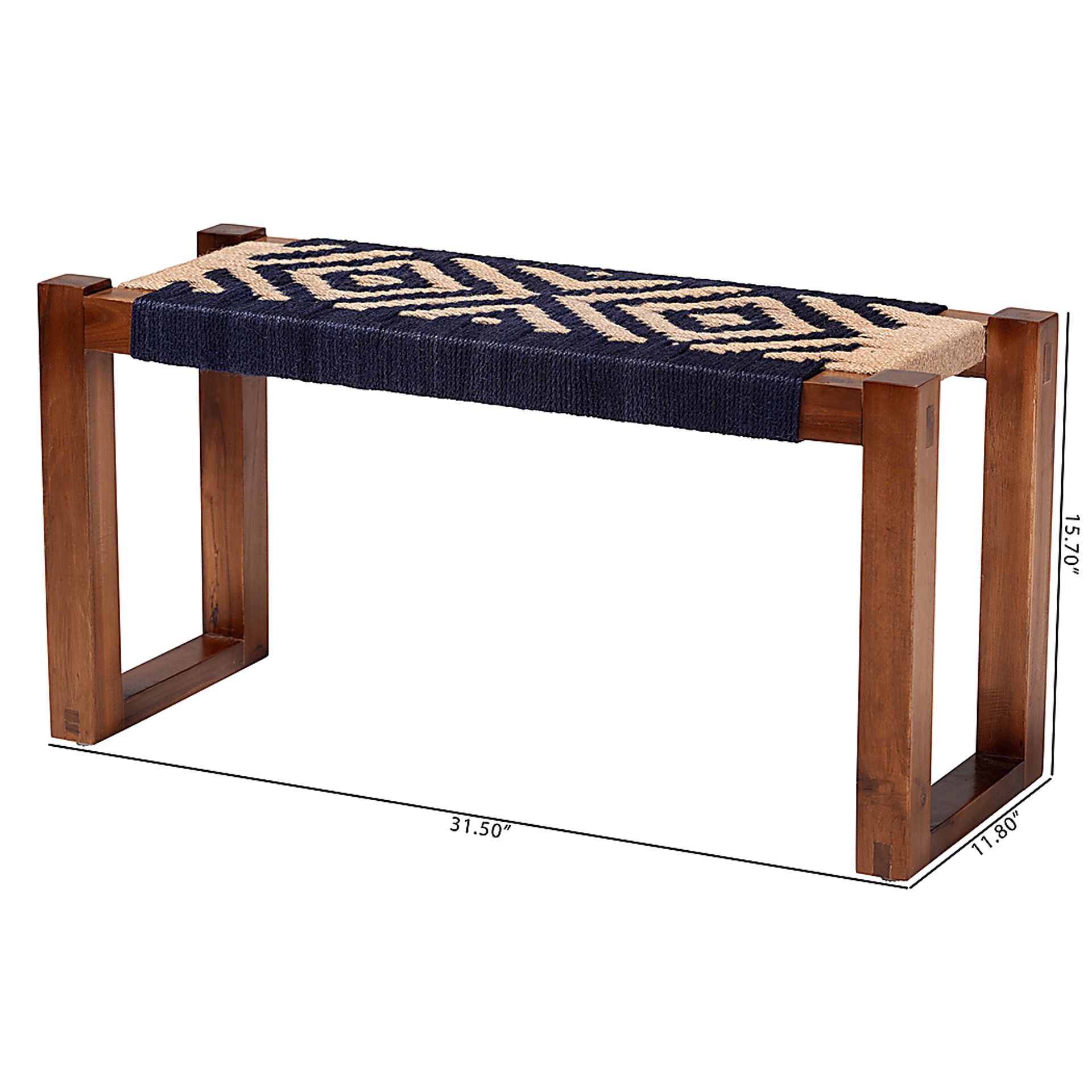Amberleigh Brown Accent Bench - Image 8