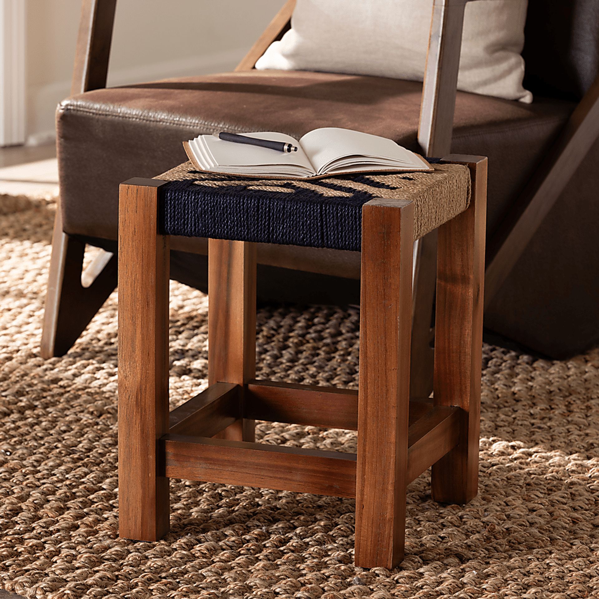 Amberleigh Brown Footstool - Image 2