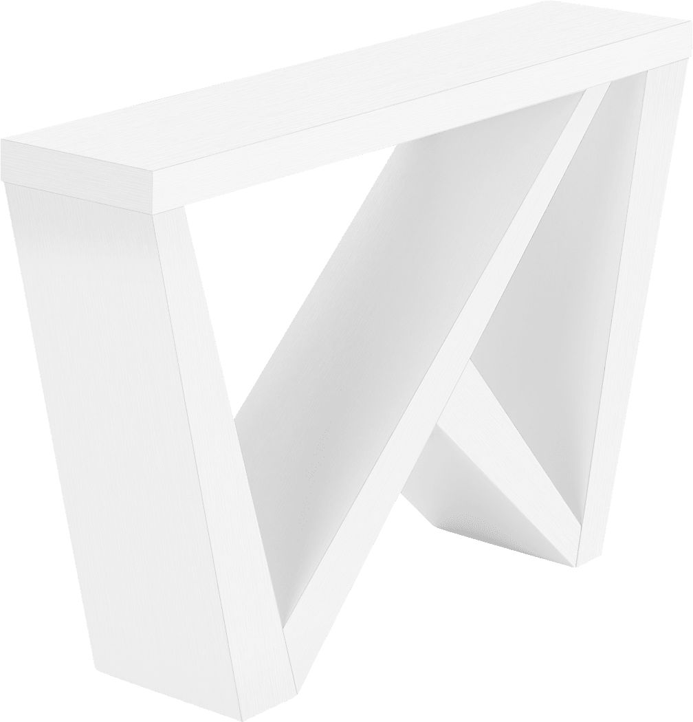 Ambermist White Console Table Rooms To Go