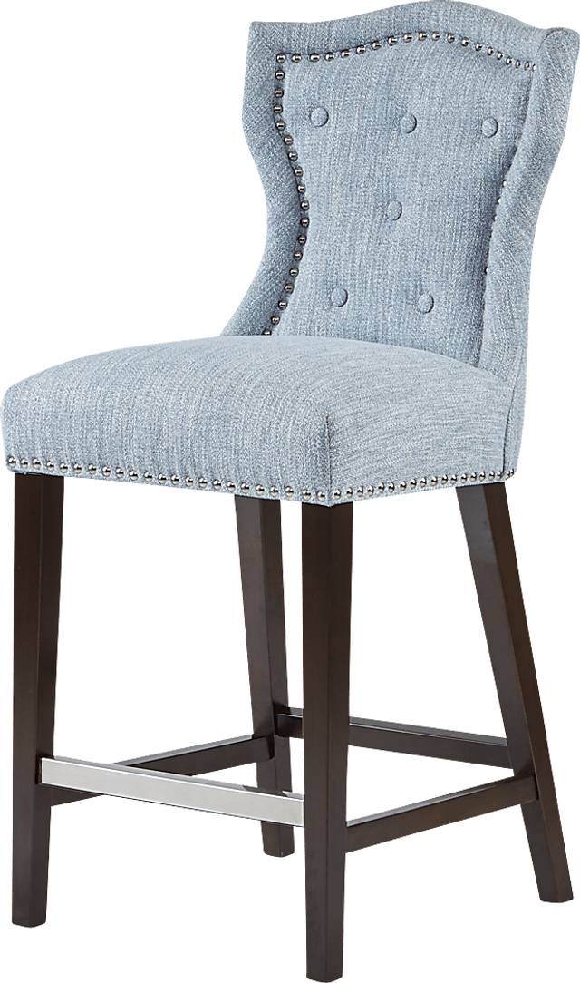 Ambern Blue Counter Height Stool - Thumbnail - Image 1