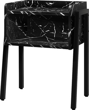 Amberstone Black Side Table